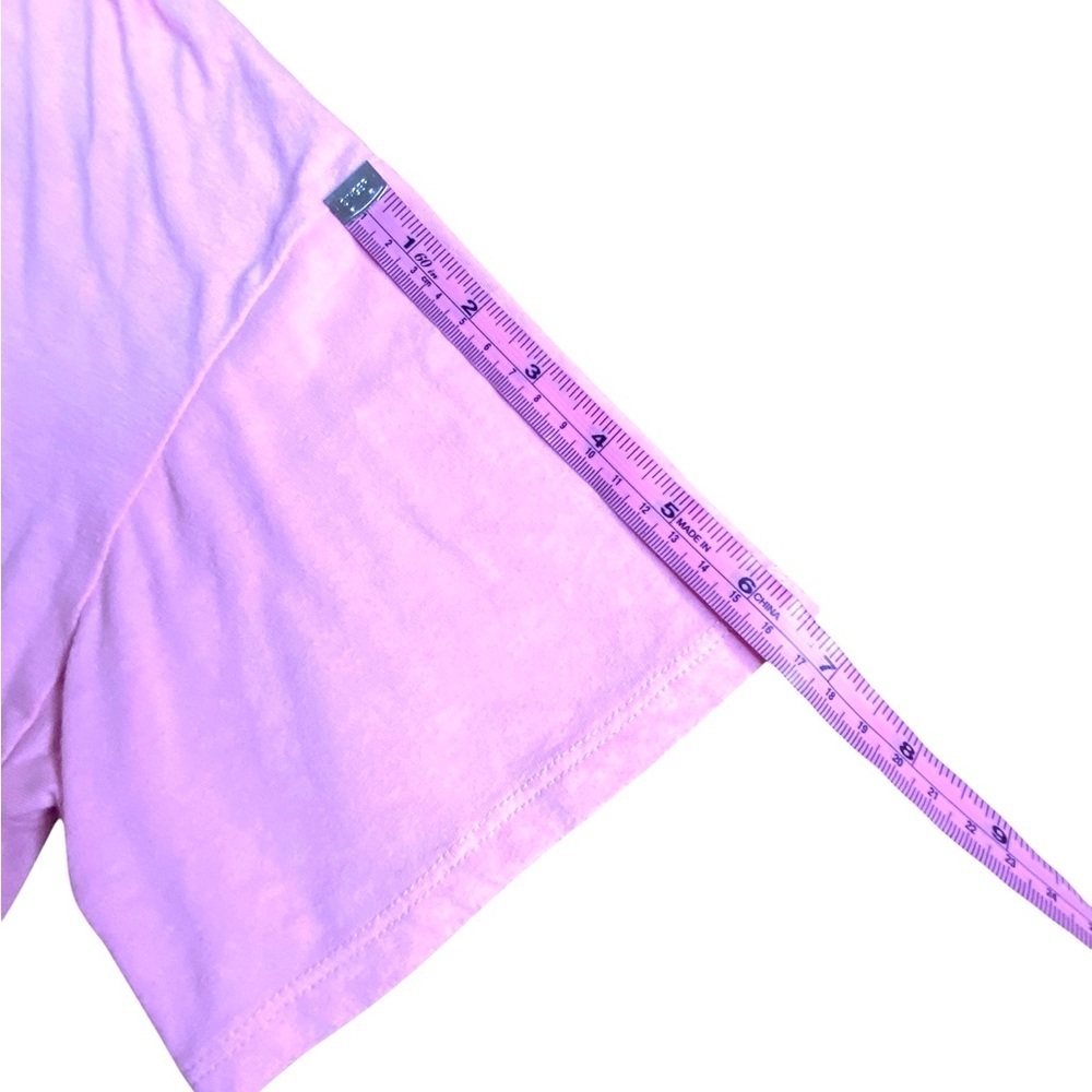 Peanuts Pink Cropped Tie Front T-Shirt Women’s Size XXL - Picture 8 of 9